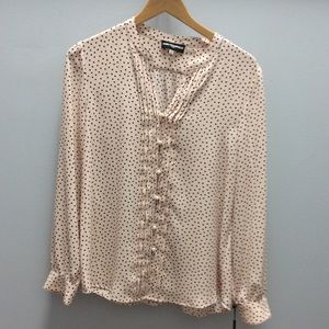 Karl Lagerfeld polka dot button down top size M